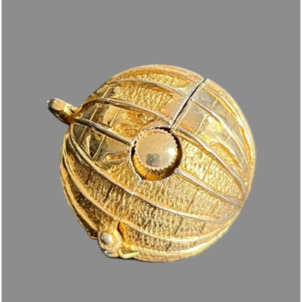 Vintage HAWTHORNE PENDANT WATCH Globe Orb Ball Hand-Winding Runs Well 1-Jewel